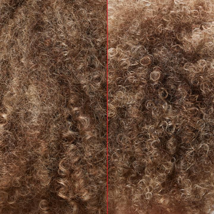 OLAPLEX vorher und nachher, lockiges Haar