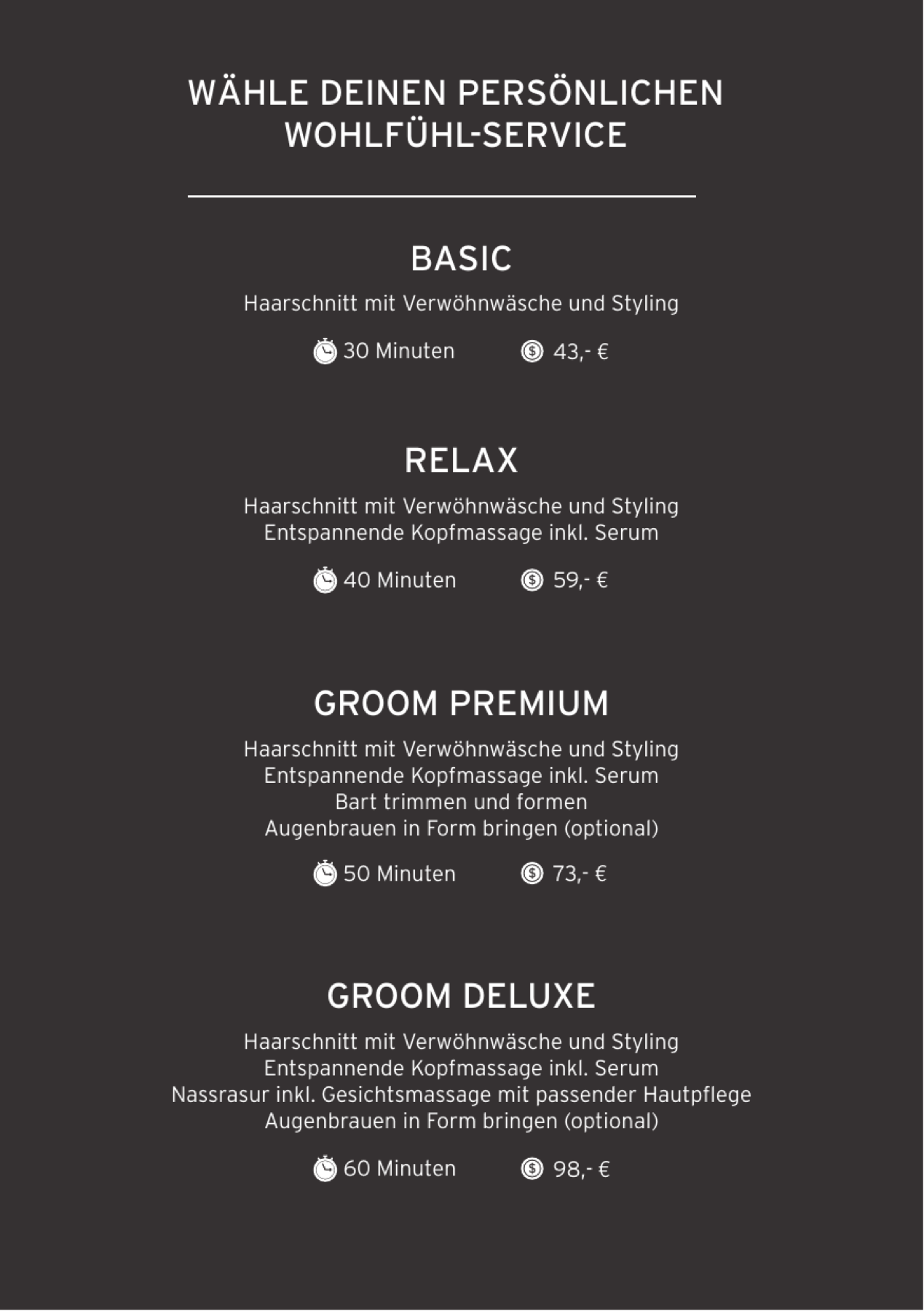 Services für Männer